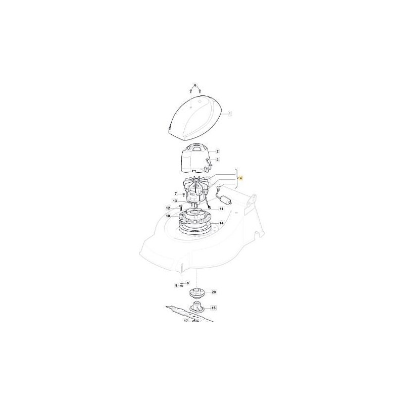 MOTEUR EL.HUJIANG 1800W-TR 230-240V/50Hz ORIGINAL STIGA - 118563721/0