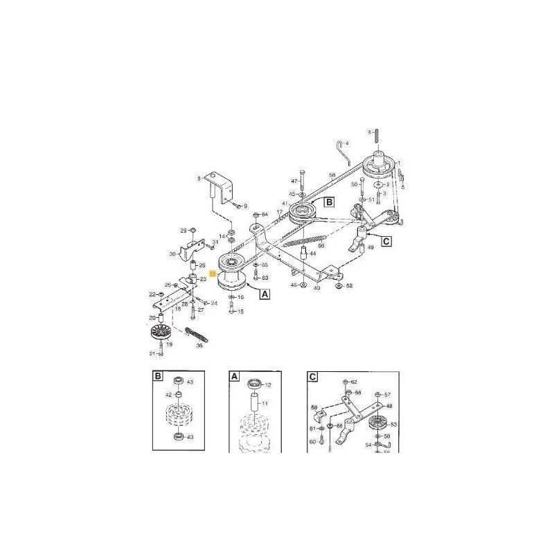PULEGGIA DOPPIA VILLA ORIGINALE STIGA - 1134-4643-01