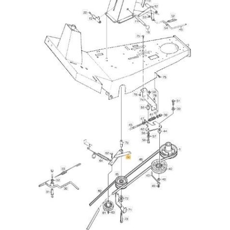 BRACCIO TENDICINGHIA (-03) ORIGINALE STIGA - 1134-1866-01 | Newgardenstore.eu