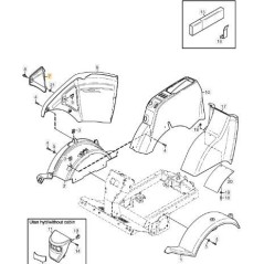 TAPA DE FUSIBLES LATERAL DERECHO ORIGINAL STIGA AMARILLO - 1135-2504-01 | Newgardenstore.eu