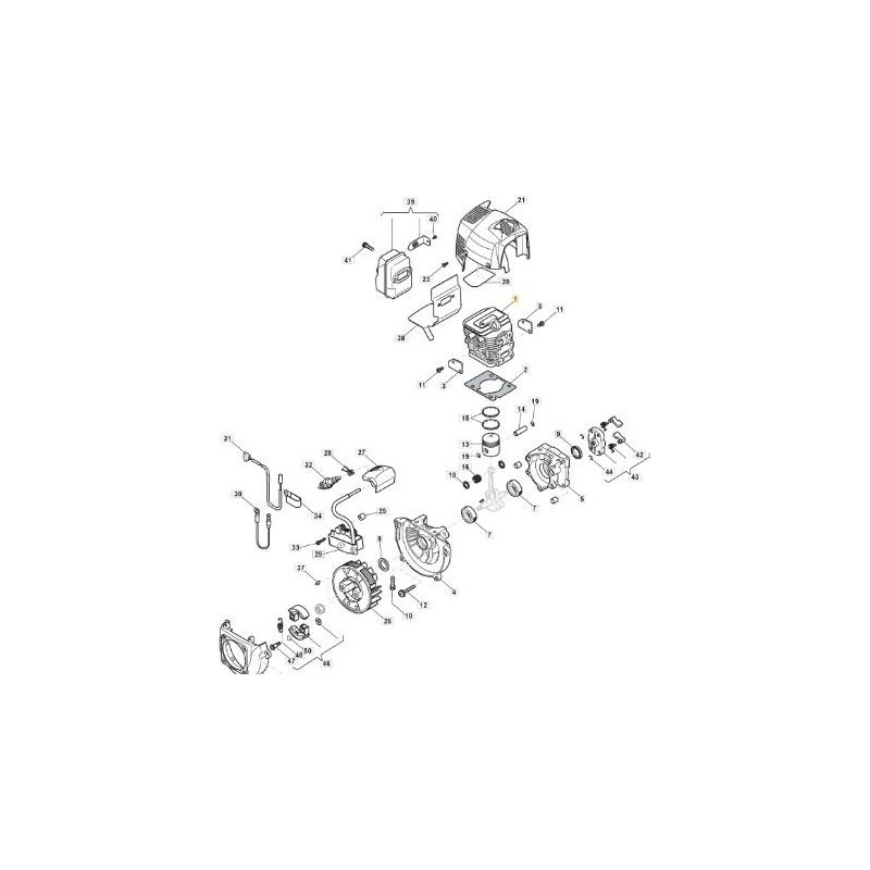 CYLINDRE MOTEUR STIGA ORIGINAL - 118801961/0