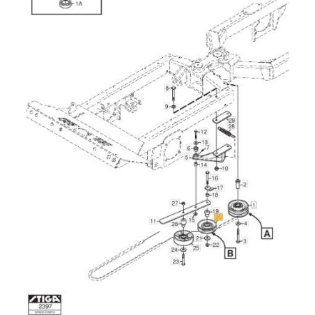 POLEA STIGA ORIGINAL - 1134-6972-01 | Newgardenstore.eu