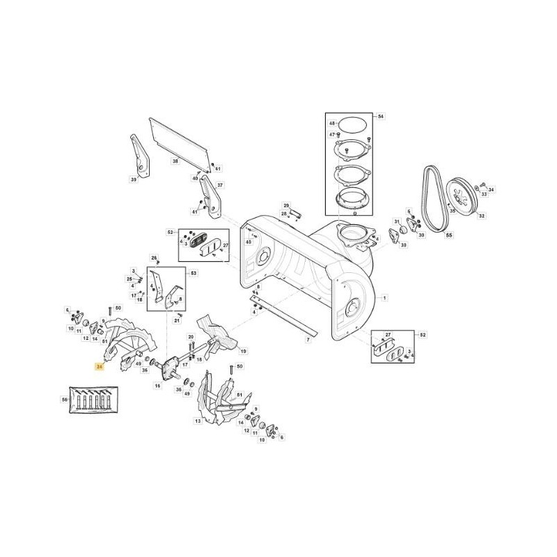 COCLEA SINISTRA - ST 7276 PH ORIGINALE STIGA - 118821221/1