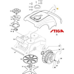 GRUPPO CALOTTA AUTOCLIP 524S (L200L) ORIGINALE STIGA - 112600153/0 | Newgardenstore.eu
