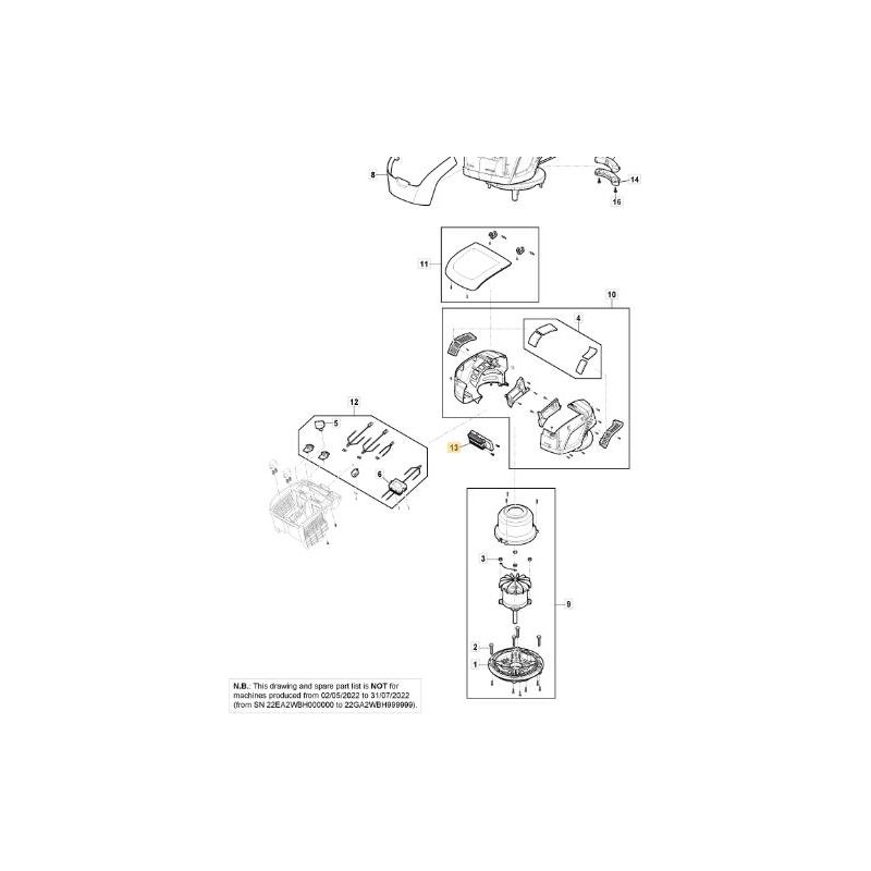 PCB MOTORE PH 500 DUAL ORIGINALE STIGA - 118811307/0