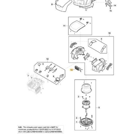 PCB ORIGINAL STIGA PH 500 DOUBLE MOTEUR - 118811307/0 | Newgardenstore.eu