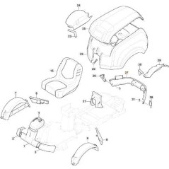 REAR BUMPER PCH VNGS ORIGINAL STIGA - 387457003/0 | Newgardenstore.eu