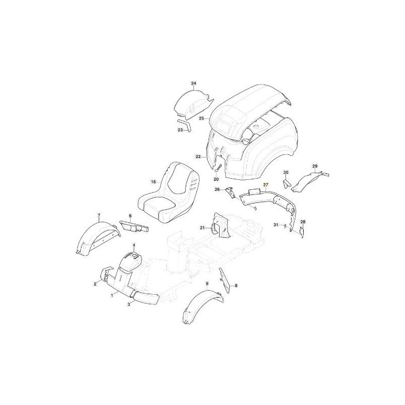 HINTERER STOßSTANGE PCH VNGS ORIGINAL STIGA - 387457003/0