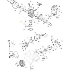 CYLINDRE - PISTON ORIGINAL STIGA - 118800898/0