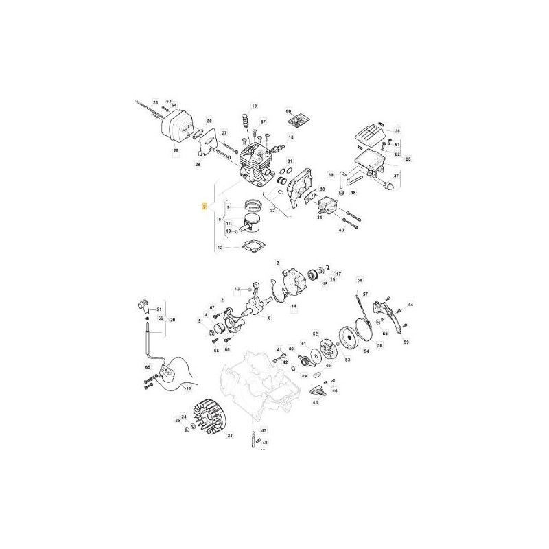 CILINDRO - PISTONE ORIGINALE STIGA - 118800898/0