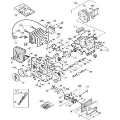 CYLINDER - PISTON D.38 X P34S ORIGINAL STIGA - 8540600