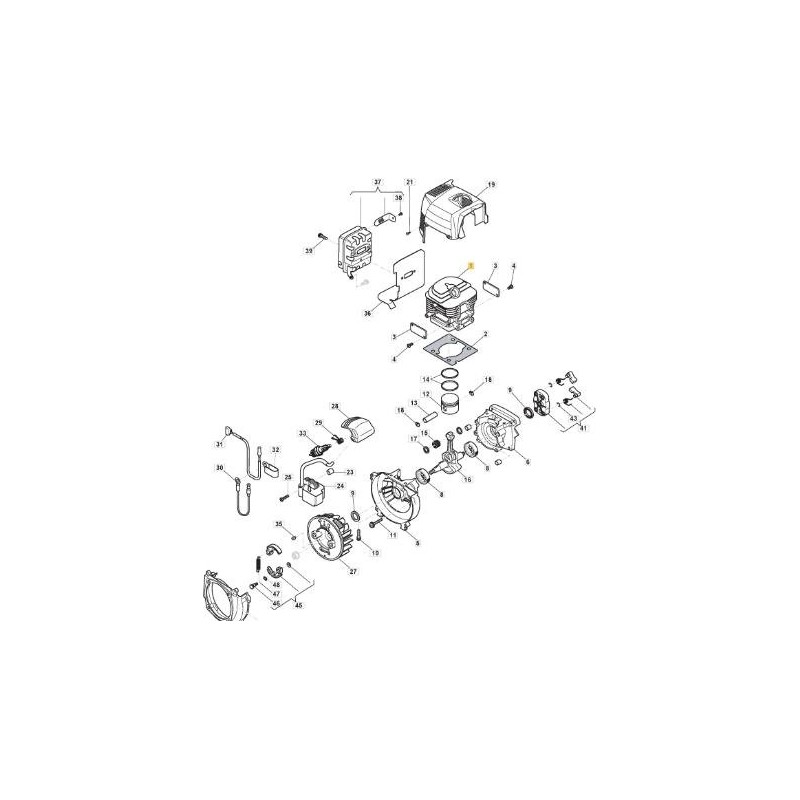 CILINDRO MOTOR STIGA ORIGINAL - 118801959/0