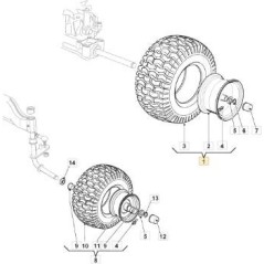 WHEEL POS.CLM-KENDA 20 K500E ORIGINAL STIGA - 382680088/0 | Newgardenstore.eu