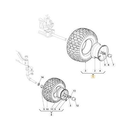 RUEDA POS.CLM-KENDA 20 K500E ORIGINAL STIGA - 382680088/0 | Newgardenstore.eu