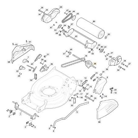 MC600 GR. DE TRACTION À MONTAGE UNIQUE. ROULEAU ORIGINAL STIGA MP2 - 181003120/0 | Newgardenstore.eu