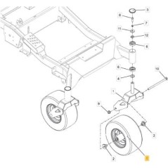 WHEEL ASSEMBLY, 13X6.50-6 ORIGINAL STIGA - 118830795/0 | Newgardenstore.eu