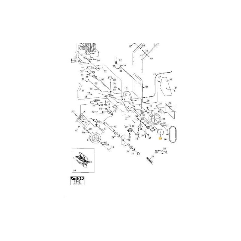 ORIGINAL STIGA PULLEY - 1319-1640-01
