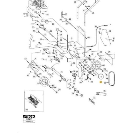 PULEGGIA ORIGINALE STIGA - 1319-1640-01 | Newgardenstore.eu