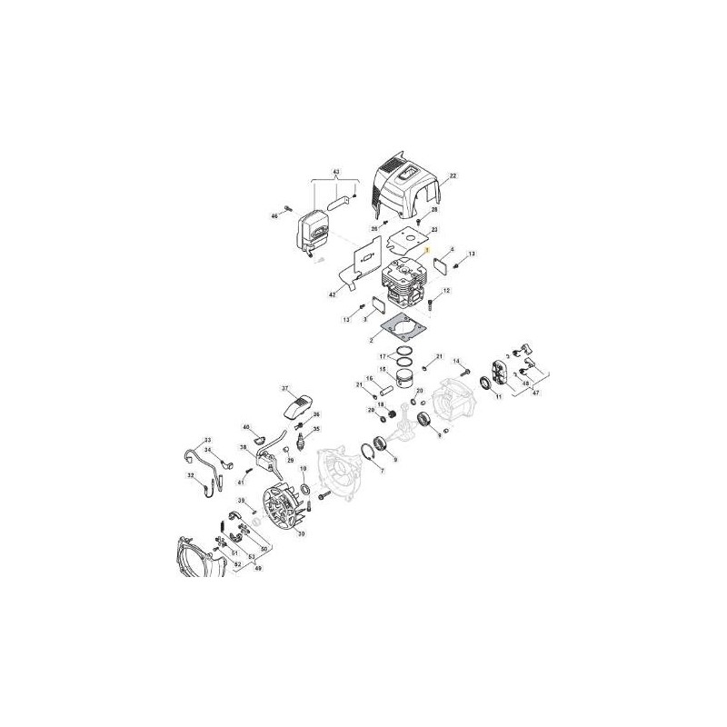 CYLINDRE MOTEUR STIGA ORIGINAL - 118801960/0