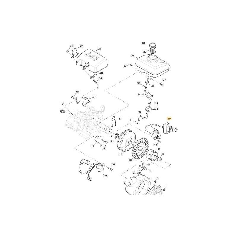 MOTOR DE ARRANQUE ORIGINAL STIGA - 118551330/0