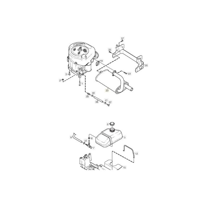 SCARICO KIT VECCHIA VILLA ORIGINALE STIGA - 387753300/0