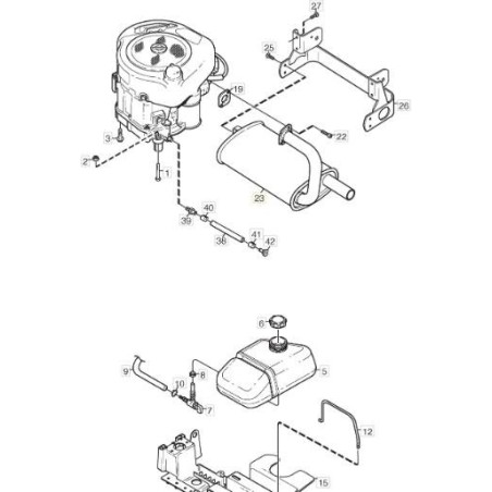 SCARICO KIT VECCHIA VILLA ORIGINALE STIGA - 387753300/0 | Newgardenstore.eu