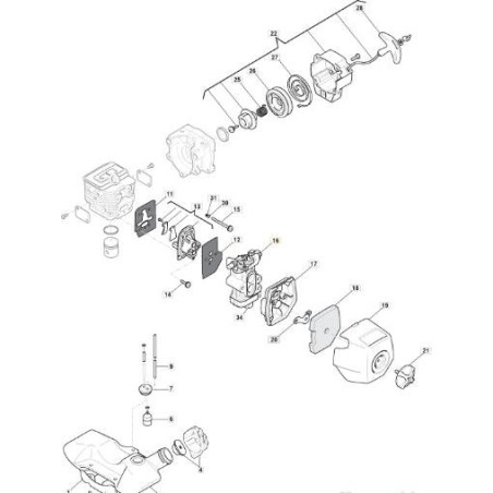 VERGASER SBK 35 ORIGINAL STIGA - 118801826/0 | Newgardenstore.eu