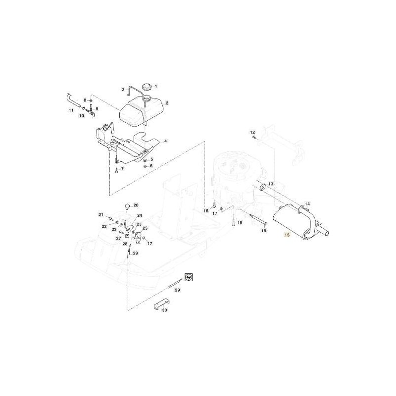 SCARICO KIT VECCHIA VILLA ORIGINALE STIGA - 387753303/0