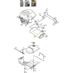 EXHAUST KIT OLD VILLA ORIGINAL STIGA - 387753302/1