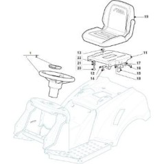VOLANTE STIGA STYLE 2014 NJ/TC NERO ORIGINALE STIGA - 325961222/1 | Newgardenstore.eu