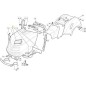 CAPOT SUPÉRIEUR NJA DOUBLE + MASQUE BLANC R9003 ORIGINAL STIGA - 382076962/0