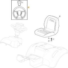 STIGA STEERING WHEEL '21 BLACK SD/MP NV STYLE ORIGINAL STIGA - 325961227/0 | Newgardenstore.eu