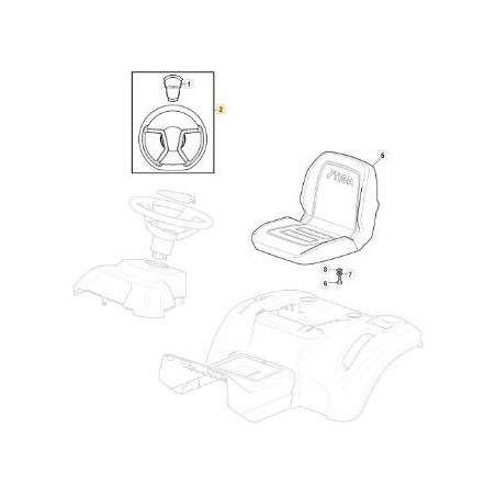 STIGA STEERING WHEEL '21 BLACK SD/MP NV STYLE ORIGINAL STIGA - 325961227/0 | Newgardenstore.eu