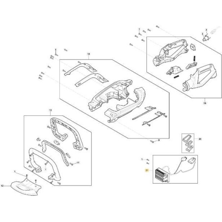 PCB ET COMP. ÉLECTRIQUE. HT 900 LI 48 ORIGINAL STIGA - 118811348/0 | Newgardenstore.eu