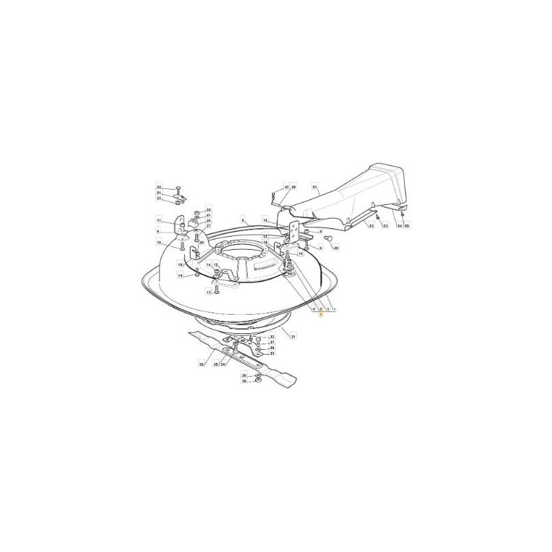 PIATTO TAGLIO EL63 ROSSO 3002 (RIC) ORIGINALE STIGA - 384564104/1