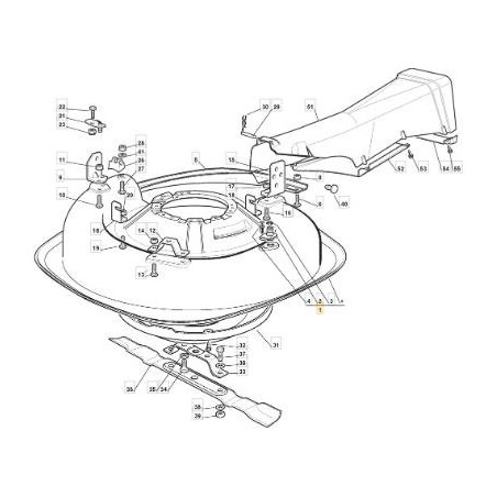 PLAQUE DE COUPE EL63 ROUGE 3002 (RIC) ORIGINAL STIGA - 384564104/1 | Newgardenstore.eu