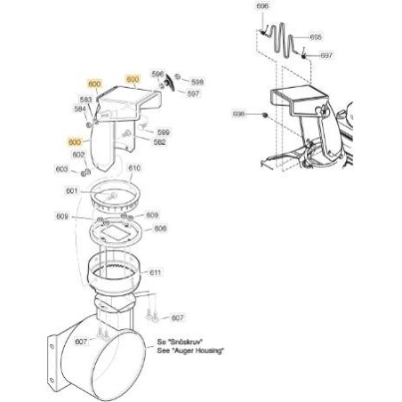 SNOW STORM CHIMNEY NEW ORIGINAL STIGA - 1812-2074-01 | Newgardenstore.eu