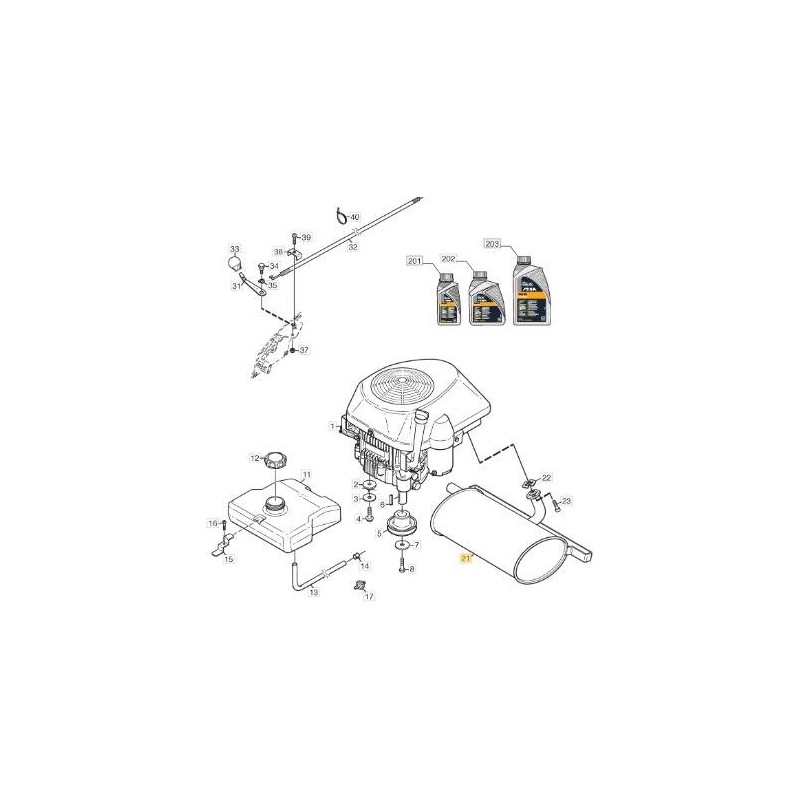 KIT SILENCIEUX ORIGINAL STIGA - 1134-6719-01