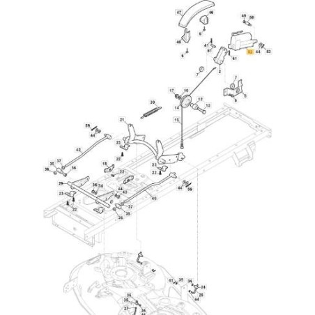 ACTUADOR DE ELEVACIÓN DEL PLATO DE CORTE ORIGINAL STIGA V3 - 118001006/0 | Newgardenstore.eu