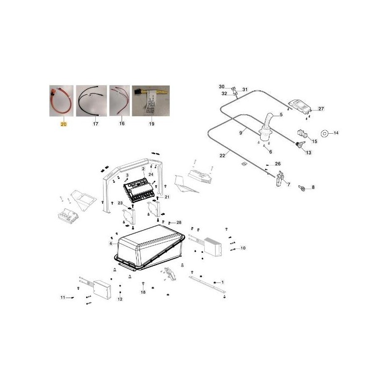 CABLE D'ALIMENTATION PRINCIPAL GYRO 900 ORIGINAL STIGA - 137065331/0