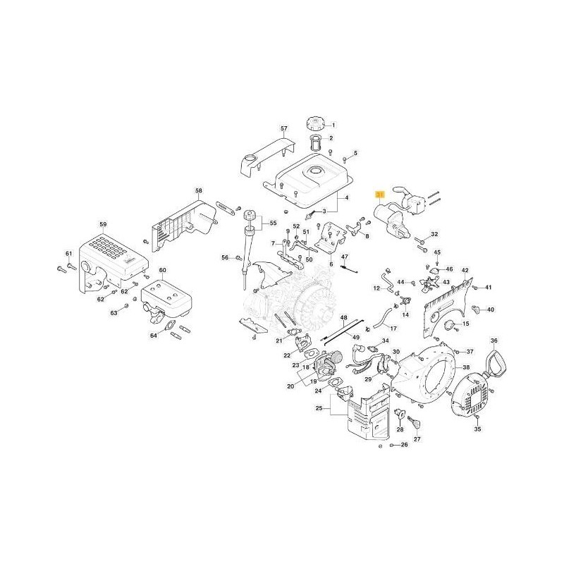COMPOSANTS DE DÉMARREUR ORIGINAL STIGA - 118552426/0