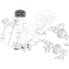 STEERING WHEEL KNOB PKEL RIGHT ORIGINAL STIGA - 387962003/0