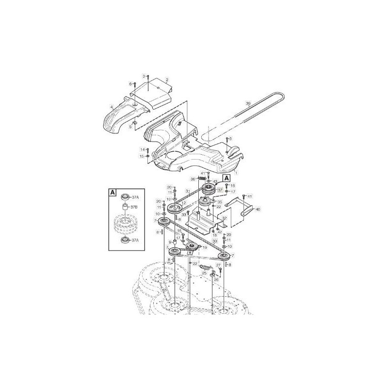 ORIGINAL STIGA TITAN RIEMENSCHEIBENBAUGRUPPE – 1134-6911-01