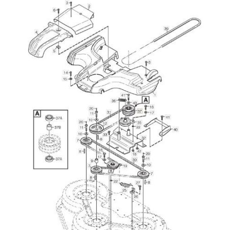 ASSIEME PULEGGIA TITAN ORIGINALE STIGA - 1134-6911-01 | Newgardenstore.eu