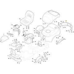 PARACHOQUES TRASERO VNGS PFM ORIGINAL STIGA - 387457001/0