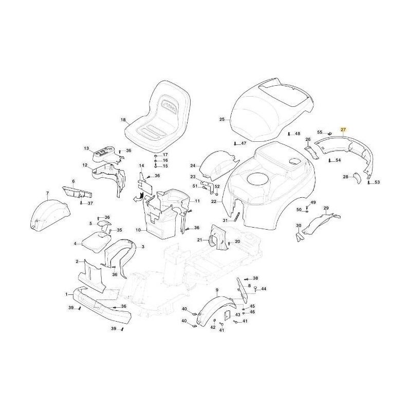 PARE-CHOC ARRIÈRE VNGS PFM ORIGINE STIGA - 387457001/0