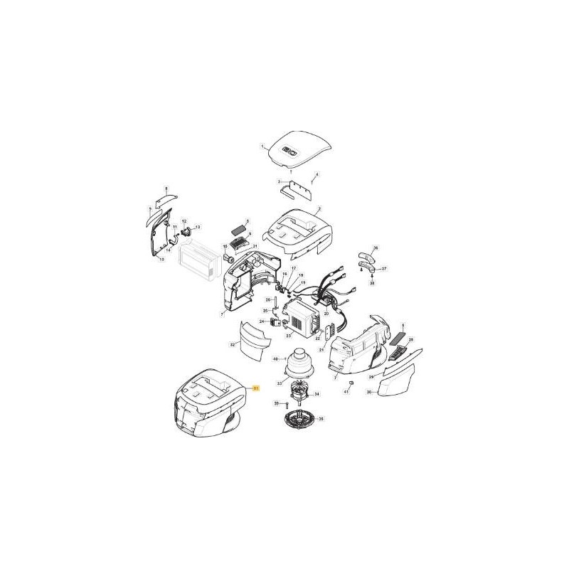 1500 W POWERHEAD STIGA-MOTOR (LED) ORIGINAL STIGA – 381270001/2