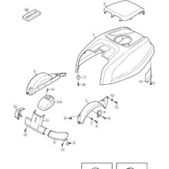 ORIGINAL STIGA YELLOW ENGINE BONNET - 1134-5283-02 | Newgardenstore.eu
