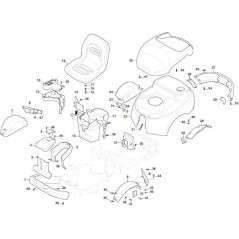 REAR BONNET W/CONVEYOR PC/PCH NCS8000N ORIGINAL STIGA - 337076807/0 | Newgardenstore.eu