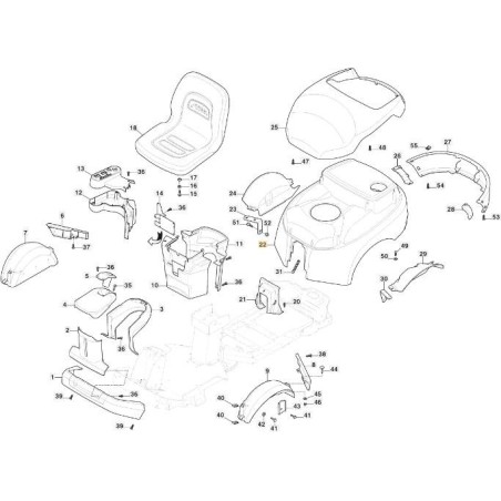 COFANO POSTERIORE C/CONVOGLIATORE PC/PCH NCS8000N ORIGINALE STIGA - 337076807/0 | Newgardenstore.eu